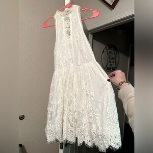Free People Lace Ivory Sleeveless Dress Size 6